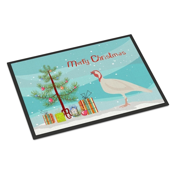 Carolines Treasures Beltsville Small White Turkey Hen Christmas Indoor or Outdoor Mat - 24 x 36 in. BB9356JMAT - main